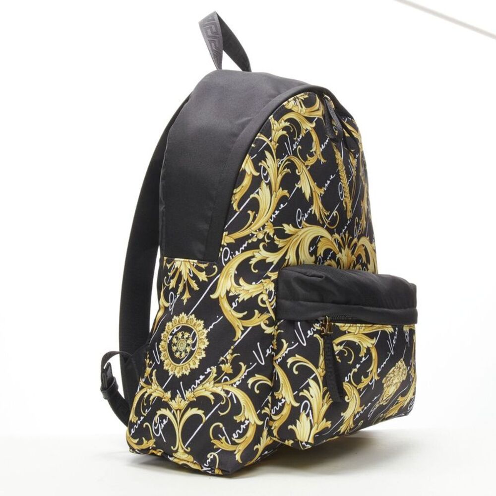 Versace gold Barocco Virtus backpack bag